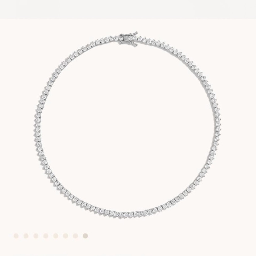 Alexa Leigh Silver Crystal Tennis Necklace